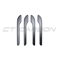 TESLA MODEL 3 & Y 2017+ MATTE CARBON FIBRE HANDLE COVERS-Accessories-CT CARBON-CT Carbon - High-quality carbon fiber and gloss black aerodynamic parts for premium sports and luxury vehicles.