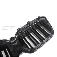 BMW IX3 G08 BEV DOUBLE SLAT CARBON FIBRE FRONT GRILLE-Grille-CT CARBON-CT Carbon - High-quality carbon fiber and gloss black aerodynamic parts for premium sports and luxury vehicles.