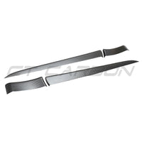 TESLA MODEL S 2021+ MATTE CARBON FIBRE DOOR TRIM ADD ON-Accessories-CT CARBON-CT Carbon - High-quality carbon fiber and gloss black aerodynamic parts for premium sports and luxury vehicles.
