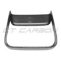 TESLA MODEL S 2021+ MATTE CARBON FIBRE REAR SCREEN ADD ON-Accessories-CT CARBON-CT Carbon - High-quality carbon fiber and gloss black aerodynamic parts for premium sports and luxury vehicles.