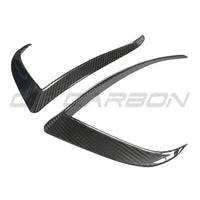 TESLA MODEL S 2021+ CARBON FIBRE FRONT BUMPER CANARDS-Accessories-CT CARBON-CT Carbon - High-quality carbon fiber and gloss black aerodynamic parts for premium sports and luxury vehicles.