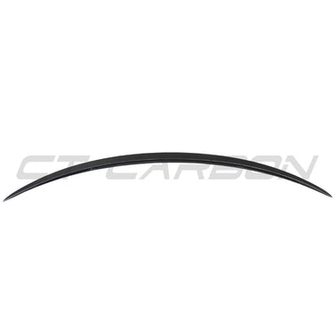 TESLA MODEL 3 2017-2023 CARBON FIBRE SPOILER - V1-Spoiler-CT CARBON-CT Carbon - High-quality carbon fiber and gloss black aerodynamic parts for premium sports and luxury vehicles.