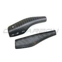 TESLA MODEL 3 & Y 2017+ MATTE CARBON FIBRE STALK COVER-Accessories-CT CARBON-CT Carbon - High-quality carbon fiber and gloss black aerodynamic parts for premium sports and luxury vehicles.