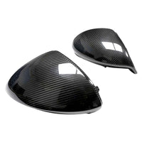 PORSCHE 991/981 2011-2019 LHD DRY CARBON FIBRE MIRROR COVER REPLACEMENTS