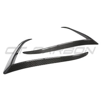 TESLA MODEL S 2021+ CARBON FIBRE FRONT BUMPER CANARDS-Accessories-CT CARBON-CT Carbon - High-quality carbon fiber and gloss black aerodynamic parts for premium sports and luxury vehicles.