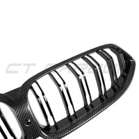 BMW 8 SERIES G14/G15/G16 2018-2023 CARBON FIBRE DOUBLE SLAT GRILLE-Accessories-CT CARBON-CT Carbon - High-quality carbon fiber and gloss black aerodynamic parts for premium sports and luxury vehicles.