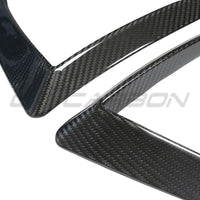 TESLA MODEL S 2021+ CARBON FIBRE FRONT BUMPER CANARDS-Accessories-CT CARBON-CT Carbon - High-quality carbon fiber and gloss black aerodynamic parts for premium sports and luxury vehicles.