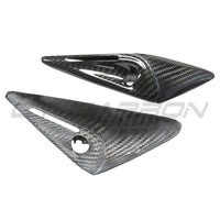 TESLA MODEL S 2021+ CARBON FIBRE SIDE CAMERA COVER ADD ON-Accessories-CT CARBON-CT Carbon - High-quality carbon fiber and gloss black aerodynamic parts for premium sports and luxury vehicles.