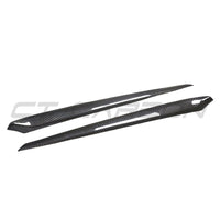 TESLA MODEL 3 2023+ CARBON FIBRE INTERIOR DOOR PANEL TRIM ADD ON-Accessories-CT CARBON-CT Carbon - High-quality carbon fiber and gloss black aerodynamic parts for premium sports and luxury vehicles.