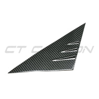 TESLA MODEL 3 & Y 2017+ CARBON FIBRE DOOR A PILLAR TRIM-Accessories-CT CARBON-CT Carbon - High-quality carbon fiber and gloss black aerodynamic parts for premium sports and luxury vehicles.