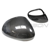 PORSCHE PANAMERA 971 2017-2024 CARBON FIBRE MIRRORS WITH LANE ASSIST - RHD-Accessories-CT CARBON-CT Carbon - High-quality carbon fiber and gloss black aerodynamic parts for premium sports and luxury vehicles.