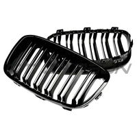 BMW F20 1 SERIES 2011-2019 GLOSS BLACK GRILL DUAL SLATS - V1