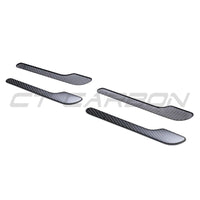 TESLA MODEL 3 & Y 2017+ MATTE CARBON FIBRE HANDLE COVERS-Accessories-CT CARBON-CT Carbon - High-quality carbon fiber and gloss black aerodynamic parts for premium sports and luxury vehicles.