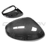 PORSCHE PANAMERA 971 2017-2024 CARBON FIBRE MIRRORS WITH LANE ASSIST - RHD-Accessories-CT CARBON-CT Carbon - High-quality carbon fiber and gloss black aerodynamic parts for premium sports and luxury vehicles.
