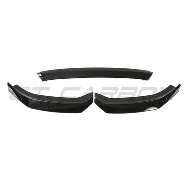 AUDI A3 S-LINE & S3 8V FACELIFT 2017-2020 GLOSS BLACK SPLITTER V2-Splitter-BLAK BY CT-CT Carbon - High-quality carbon fiber and gloss black aerodynamic parts for premium sports and luxury vehicles.
