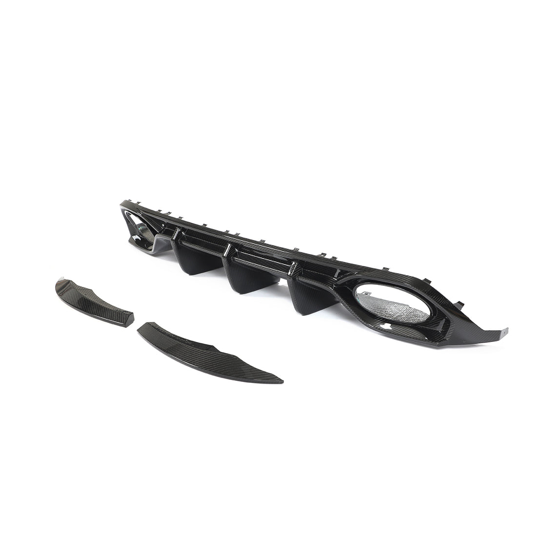AUDI RS3 8Y 2022-2024 SPORTBACK CARBON FIBRE DIFFUSER - CT DESIGN-Diffuser-CT CARBON-CT Carbon - High-quality carbon fiber and gloss black aerodynamic parts for premium sports and luxury vehicles.