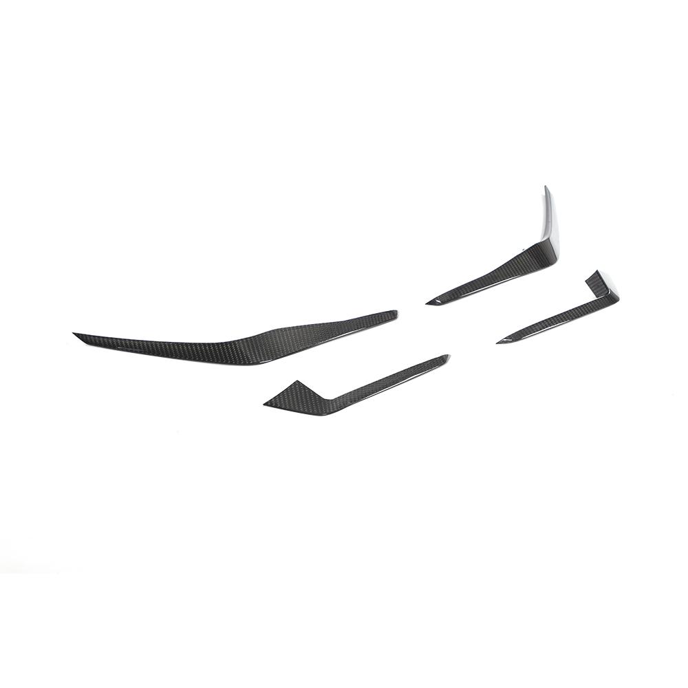 AUDI RS4 B9.5 CARBON FIBRE FRONT CANARDS- CT DESIGN-Accessories-CT CARBON-CT Carbon - High-quality carbon fiber and gloss black aerodynamic parts for premium sports and luxury vehicles.