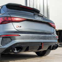 AUDI S3/A3 8Y S-LINE GLOSS BLACK DIFFUSER WITH TIPS & LED LIGHT