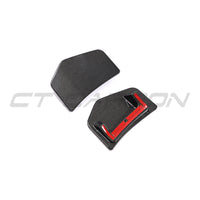 AUDI TTRS QUATTRO MK3 CARBON FIBRE REAR BUMPER ADD ON-Accessories-CT CARBON-CT Carbon - High-quality carbon fiber and gloss black aerodynamic parts for premium sports and luxury vehicles.