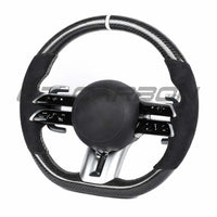 MERCEDES BENZ 2022+ AMG CARBON FIBRE / ALCANTARA CUSTOM STEERING WHEEL