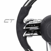 MERCEDES BENZ 2022+ AMG CARBON FIBRE / ALCANTARA CUSTOM STEERING WHEEL