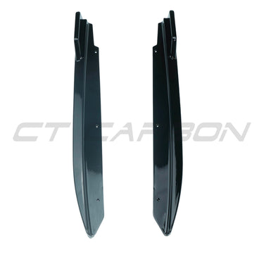 BMW 5 SERIES G30 GLOSS BLACK REAR BUMPER CORNERS-Accessories-BLAK BY CT-CT Carbon - High-quality carbon fiber and gloss black aerodynamic parts for premium sports and luxury vehicles.