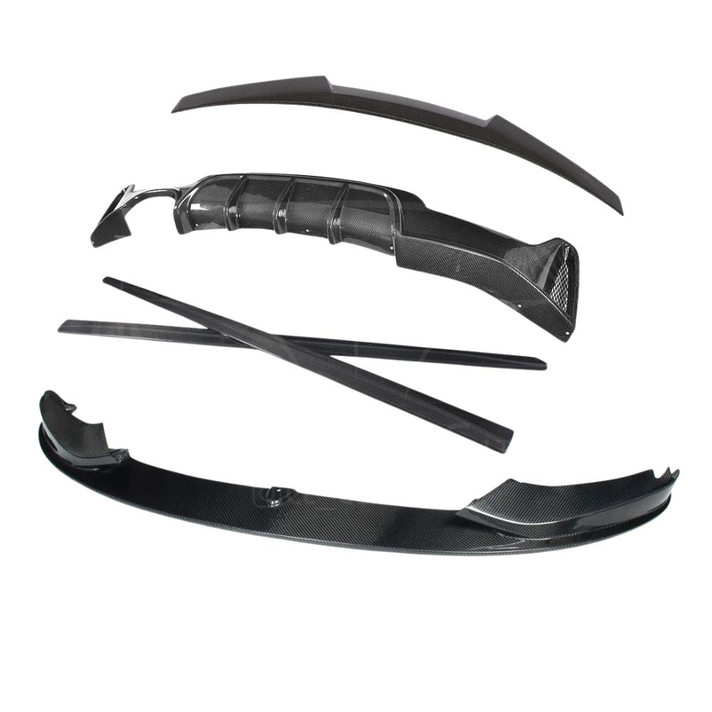 BMW F36 4 SERIES COUPE FULL CARBON FIBRE KIT - MP STYLE-Kit-CT CARBON-CT Carbon - High-quality carbon fiber and gloss black aerodynamic parts for premium sports and luxury vehicles.