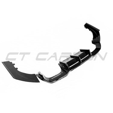 BMW F87 M2/M2C GLOSS BLACK REAR DIFFUSER-Diffuser-BLAK BY CT-CT Carbon - High-quality carbon fiber and gloss black aerodynamic parts for premium sports and luxury vehicles.