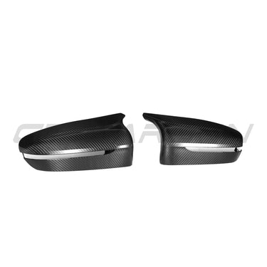 BMW F90 M5 2018-2023 PRE-PREG CARBON FIBRE MIRRORS (LHD ONLY)-Accessories-CT CARBON-CT Carbon - High-quality carbon fiber and gloss black aerodynamic parts for premium sports and luxury vehicles.