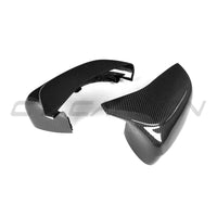 Rétroviseurs en fibre de carbone préimprégnés pour BMW F90 M5 2018-2023 (conduite à gauche uniquement)