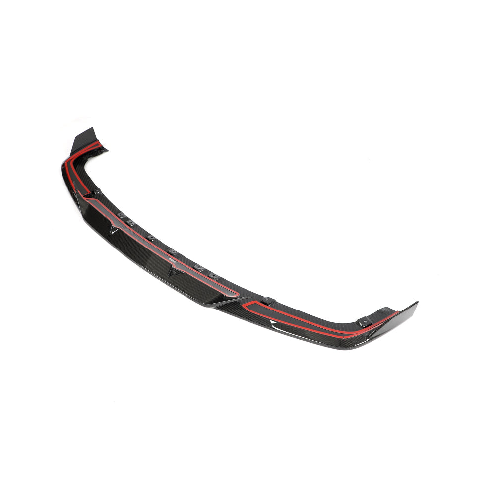 BMW F95 X5M 2019-2022 (PRE-LCI) CARBON FIBRE SPLITTER - CT DESIGN-Splitter-CT CARBON-CT Carbon - High-quality carbon fiber and gloss black aerodynamic parts for premium sports and luxury vehicles.