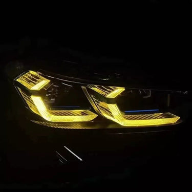 BMW F98 X4M LCI YELLOW ADAPTIVE DRL MODULE SET (2022+)-CT CARBON-CT Carbon - High-quality carbon fiber and gloss black aerodynamic parts for premium sports and luxury vehicles.