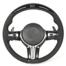 BMW FXX ALCANTARA / LED CUSTOM STEERING WHEEL-Custom Steering Wheels-CT CARBON-CT Carbon - High-quality carbon fiber and gloss black aerodynamic parts for premium sports and luxury vehicles.