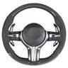 BMW FXX CARBON FIBRE / ALCANTARA CUSTOM STEERING WHEEL-Custom Steering Wheels-CT CARBON-CT Carbon - High-quality carbon fiber and gloss black aerodynamic parts for premium sports and luxury vehicles.