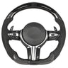 BMW FXX CARBON FIBRE / ALCANTARA / LED FLAT BOTTOM CUSTOM STEERING WHEEL-Custom Steering Wheels-CT CARBON-CT Carbon - High-quality carbon fiber and gloss black aerodynamic parts for premium sports and luxury vehicles.