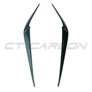 BMW G01//G02/F97/F98 X3/X4/X3M/X4M GLOSS BLACK HEADLIGHT EYEBROWS-Accessories-BLAK BY CT-CT Carbon - High-quality carbon fiber and gloss black aerodynamic parts for premium sports and luxury vehicles.
