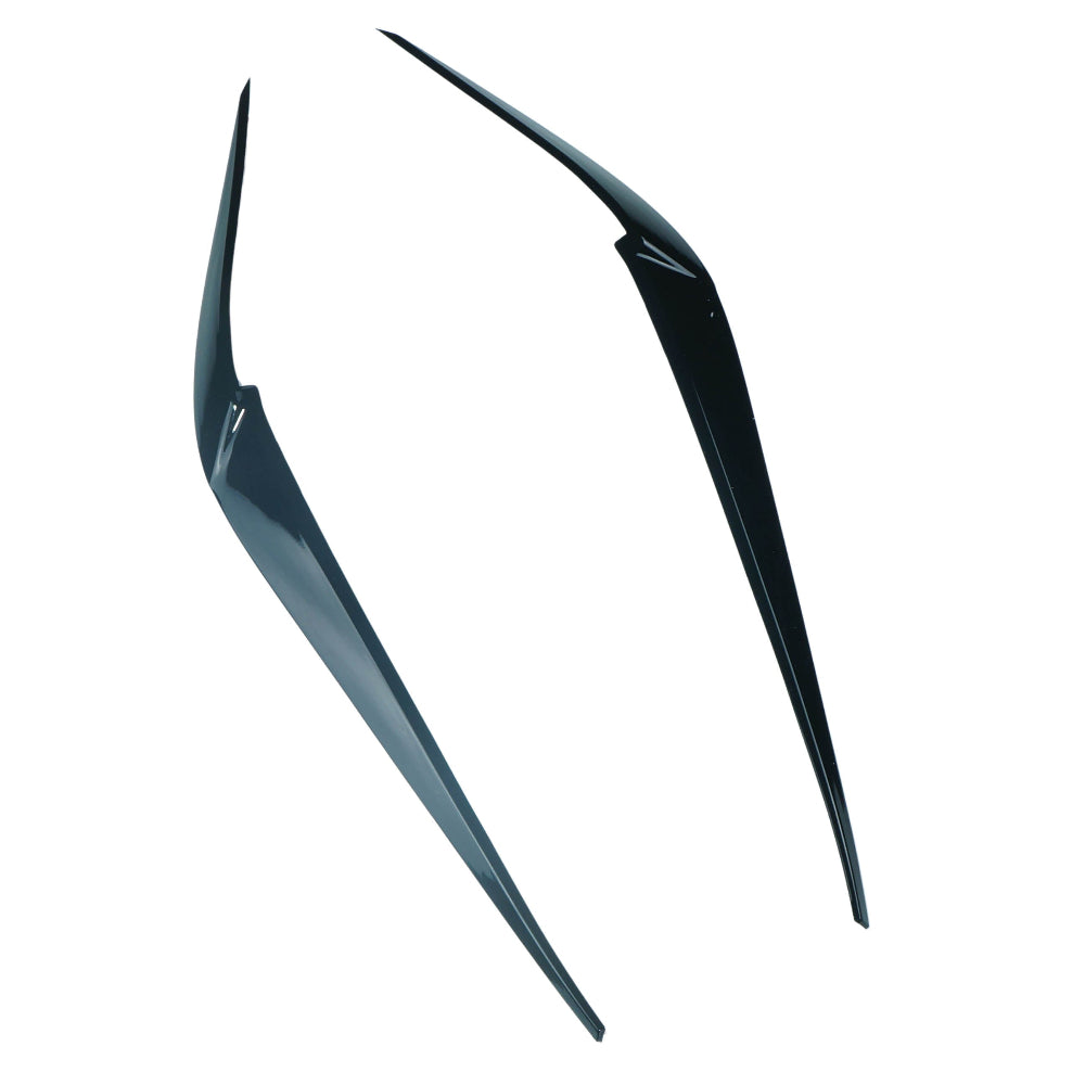 BMW G01//G02/F97/F98 X3/X4/X3M/X4M GLOSS BLACK HEADLIGHT EYEBROWS-Accessories-BLAK BY CT-CT Carbon - High-quality carbon fiber and gloss black aerodynamic parts for premium sports and luxury vehicles.