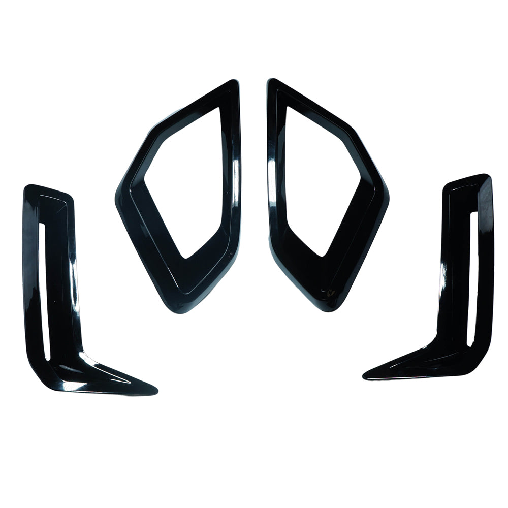BMW G05 X5 LCI 2024+ GLOSS BLACK FRONT BUMPER TRIM PACK-Accessories-BLAK BY CT-CT Carbon - High-quality carbon fiber and gloss black aerodynamic parts for premium sports and luxury vehicles.