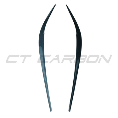 BMW G20 3 SERIES GLOSS BLACK HEADLIGHT EYEBROWS/EYELIDS (2018-2022)-Spoiler-BLAK BY CT-CT Carbon - High-quality carbon fiber and gloss black aerodynamic parts for premium sports and luxury vehicles.