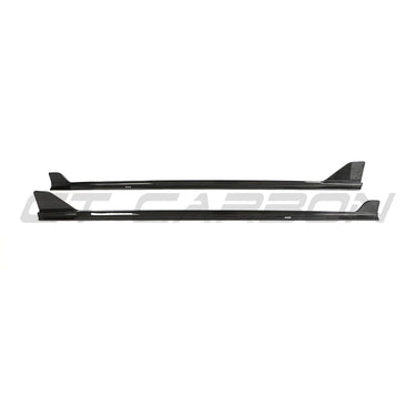 BMW G42 2 SERIES CARBON FIBRE FULL LENGTH SIDE SKIRTS-Side Skirts-CT CARBON-CT Carbon - High-quality carbon fiber and gloss black aerodynamic parts for premium sports and luxury vehicles.