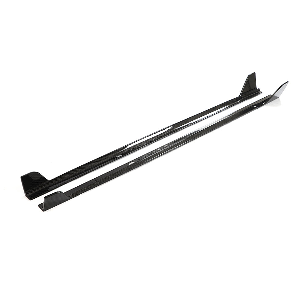 BMW G42 2 SERIES CARBON FIBRE FULL LENGTH SIDE SKIRTS-Side Skirts-CT CARBON-CT Carbon - High-quality carbon fiber and gloss black aerodynamic parts for premium sports and luxury vehicles.