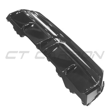 BMW G42 2 SERIES GLOSS BLACK DIFFUSER - MP STYLE-Diffuser-BLAK BY CT-CT Carbon - High-quality carbon fiber and gloss black aerodynamic parts for premium sports and luxury vehicles.