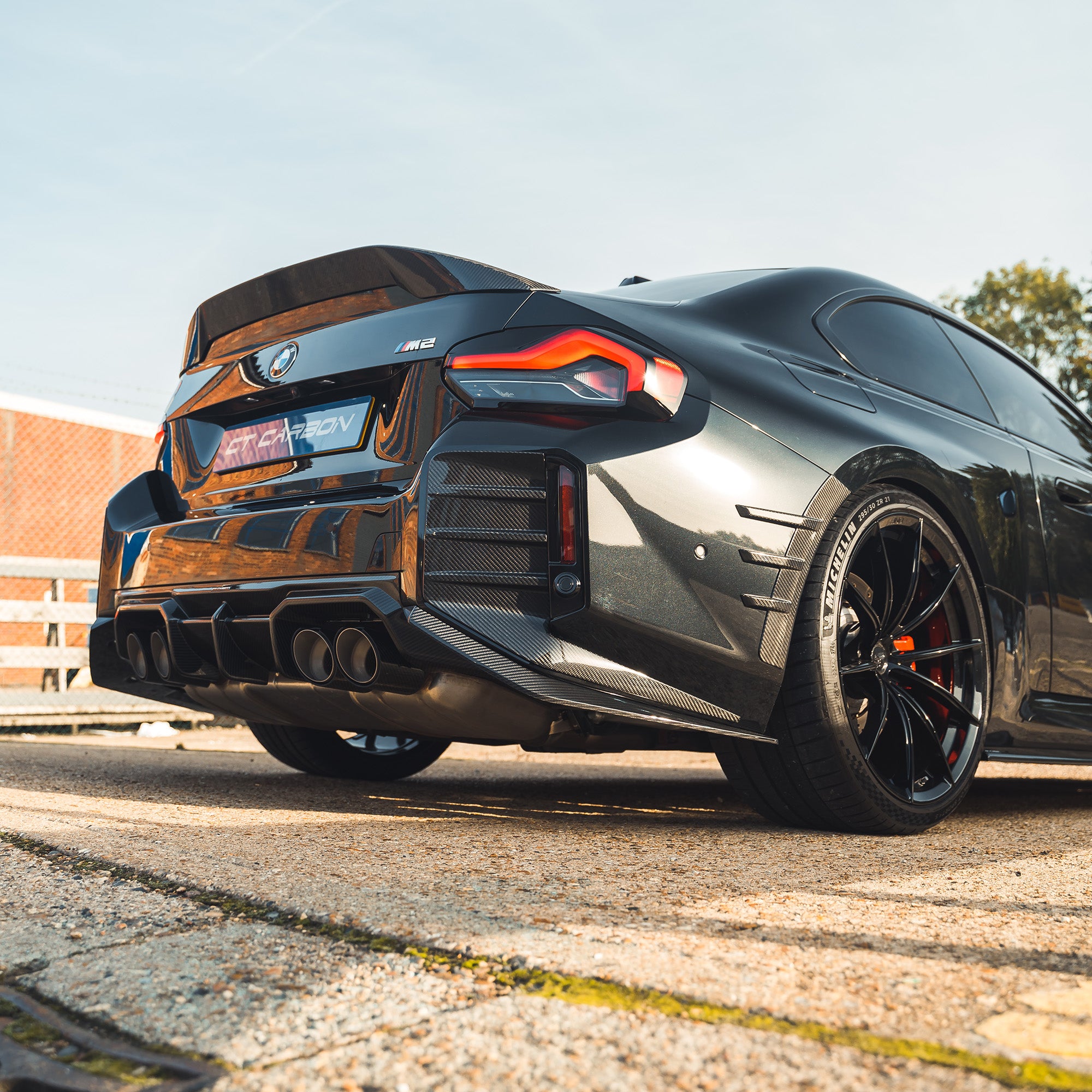 Double Rear Buffer Designs CT CARBON | BMW G87 M2 CARBON FIBRE REAR BUMPER CRONERS - CT DESIGN ...