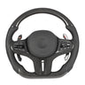 BMW Gxx CARBON FIBRE / LEATHER / FLAT BOTTOM CUSTOM STEERING WHEEL-Custom Steering Wheels-CT CARBON-CT Carbon - High-quality carbon fiber and gloss black aerodynamic parts for premium sports and luxury vehicles.