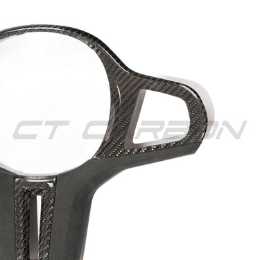 BMW Gxx M CAR CARBON FIBRE STEERING WHEEL TRIM-Accessories-CT CARBON-CT Carbon - High-quality carbon fiber and gloss black aerodynamic parts for premium sports and luxury vehicles.