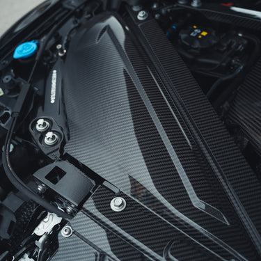 BMW M2 M3 & M4 G87/G80/G81/G82/G83 CARBON FIBRE AIR INTAKE COVER-Accessories-CT CARBON-CT Carbon - High-quality carbon fiber and gloss black aerodynamic parts for premium sports and luxury vehicles.
