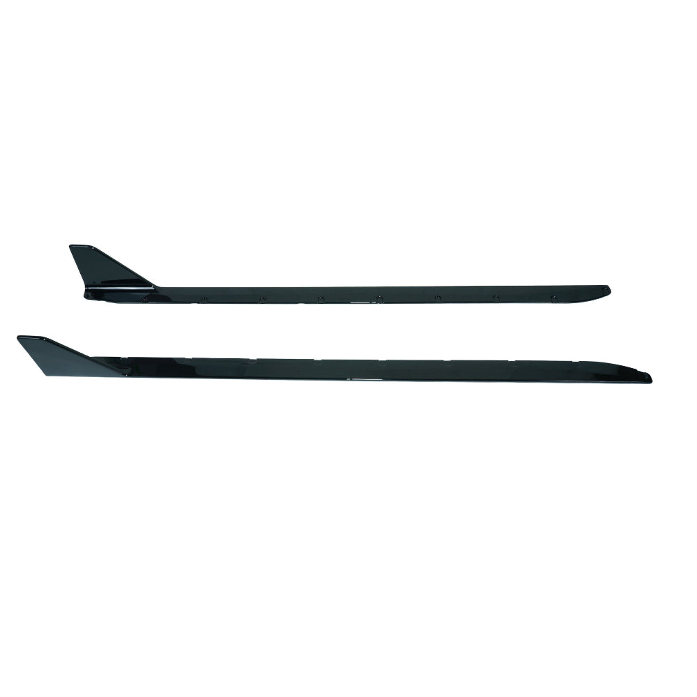 BMW M3 G80 & G81 GLOSS BLACK SIDE SKIRTS - MP STYLE-Side Skirts-BLAK BY CT-CT Carbon - High-quality carbon fiber and gloss black aerodynamic parts for premium sports and luxury vehicles.