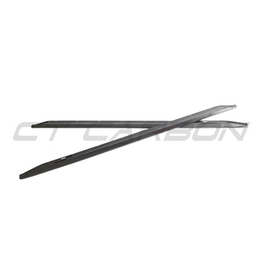 BMW M3 G80/G81 CARBON FIBRE SIDE SKIRT EXTENSIONS-Side Skirts-CT CARBON-CT Carbon - High-quality carbon fiber and gloss black aerodynamic parts for premium sports and luxury vehicles.