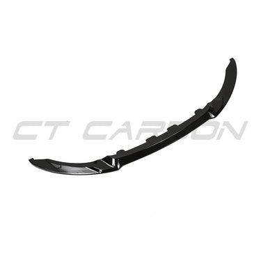 BMW M3/M4 (F80 F82 F83) GLOSS BLACK SPLITTER - CS STYLE-Splitter-BLAK BY CT-CT Carbon - High-quality carbon fiber and gloss black aerodynamic parts for premium sports and luxury vehicles.