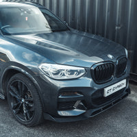 BMW X3 G01 CARBON FIBRE SPLITTER-Splitter-CT CARBON-CT Carbon - High-quality carbon fiber and gloss black aerodynamic parts for premium sports and luxury vehicles.